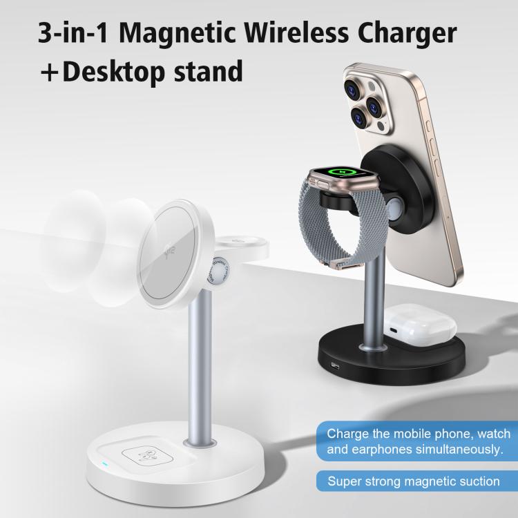 Q11 20W 3-in-1 Multifunktionales magnetisches kabelloses Ladegerät