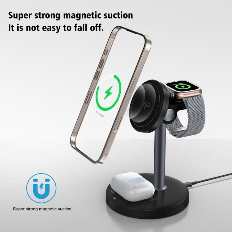Q11 20W 3-in-1 Multifunktionales magnetisches kabelloses Ladegerät
