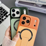 Magnetische Handyhülle aus hautfreundlichem TPU und PC mit Ständer, für iPhone 17 Pro Max, für iPhone 17 Pro, für iPhone 17, für iPhone 16 Pro Max, für iPhone 16 Pro, für iPhone 16, für iPhone 15 Pro Max, für iPhone 15 Pro