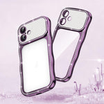 Wave Twisting Star Diamond Shockproof Electroplate TPU Phone Case, For iPhone 17 Pro Max, For iPhone 17 Pro, For iPhone 17, For iPhone 16 Pro Max, For iPhone 16 Pro, For iPhone 16