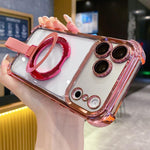 Crystal Shield Ring Holder TPU + Acryl Magnetische Handyhülle, Für iPhone 17 Pro Max, Für iPhone 17 Pro, Für iPhone 17, Für iPhone Air, Für iPhone 16 Pro Max, Für iPhone 16 Pro