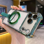 Crystal Shield Ring Holder TPU + Acryl Magnetische Handyhülle, Für iPhone 17 Pro Max, Für iPhone 17 Pro, Für iPhone 17, Für iPhone Air, Für iPhone 16 Pro Max, Für iPhone 16 Pro