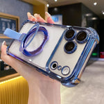 Crystal Shield Ring Holder TPU + Acryl Magnetische Handyhülle, Für iPhone 17 Pro Max, Für iPhone 17 Pro, Für iPhone 17, Für iPhone Air, Für iPhone 16 Pro Max, Für iPhone 16 Pro