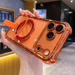 Crystal Shield Ring Holder TPU + Acryl Magnetische Handyhülle, Für iPhone 17 Pro Max, Für iPhone 17 Pro, Für iPhone 17, Für iPhone Air, Für iPhone 16 Pro Max, Für iPhone 16 Pro