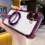 Crystal Shield Ring Holder TPU + Acryl Magnetische Handyhülle, Für iPhone 17 Pro Max, Für iPhone 17 Pro, Für iPhone 17, Für iPhone Air, Für iPhone 16 Pro Max, Für iPhone 16 Pro