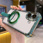Crystal Shield Ring Holder TPU + Acryl Magnetische Handyhülle, Für iPhone 17 Pro Max, Für iPhone 17 Pro, Für iPhone 17, Für iPhone Air, Für iPhone 16 Pro Max, Für iPhone 16 Pro