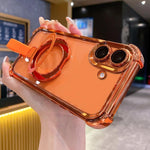 Crystal Shield Ring Holder TPU + Acryl Magnetische Handyhülle, Für iPhone 17 Pro Max, Für iPhone 17 Pro, Für iPhone 17, Für iPhone Air, Für iPhone 16 Pro Max, Für iPhone 16 Pro