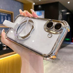 Crystal Shield Ring Holder TPU + Acryl Magnetische Handyhülle, Für iPhone 17 Pro Max, Für iPhone 17 Pro, Für iPhone 17, Für iPhone Air, Für iPhone 16 Pro Max, Für iPhone 16 Pro