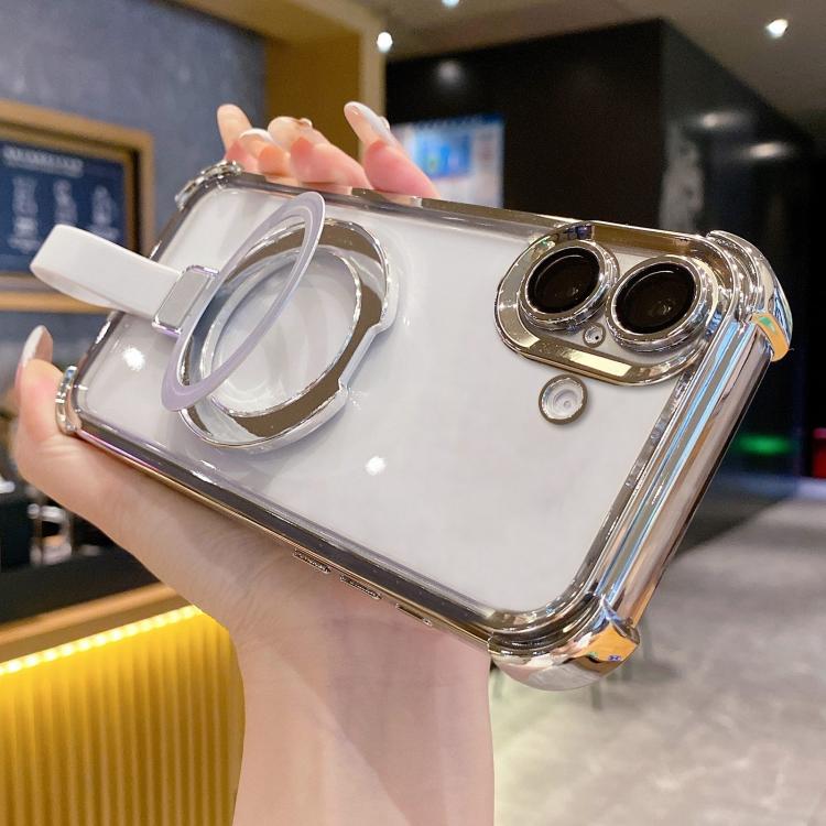 Crystal Shield Ring Holder TPU + Acryl Magnetische Handyhülle, Für iPhone 17 Pro Max, Für iPhone 17 Pro, Für iPhone 17, Für iPhone Air, Für iPhone 16 Pro Max, Für iPhone 16 Pro