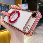 Crystal Shield Ring Holder TPU + Acryl Magnetische Handyhülle, Für iPhone 17 Pro Max, Für iPhone 17 Pro, Für iPhone 17, Für iPhone Air, Für iPhone 16 Pro Max, Für iPhone 16 Pro
