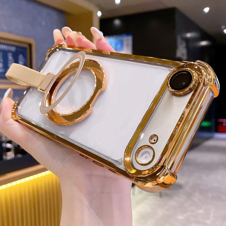 Crystal Shield Ring Holder TPU + Acryl Magnetische Handyhülle, Für iPhone 17 Pro Max, Für iPhone 17 Pro, Für iPhone 17, Für iPhone Air, Für iPhone 16 Pro Max, Für iPhone 16 Pro