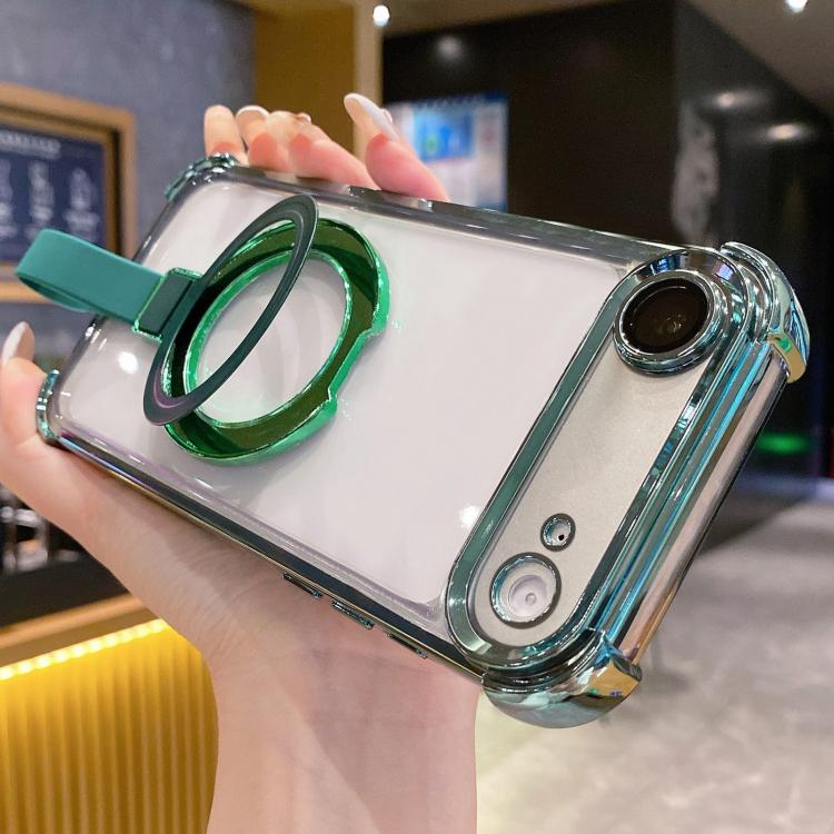 Crystal Shield Ring Holder TPU + Acryl Magnetische Handyhülle, Für iPhone 17 Pro Max, Für iPhone 17 Pro, Für iPhone 17, Für iPhone Air, Für iPhone 16 Pro Max, Für iPhone 16 Pro