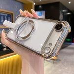 Crystal Shield Ring Holder TPU + Acryl Magnetische Handyhülle, Für iPhone 17 Pro Max, Für iPhone 17 Pro, Für iPhone 17, Für iPhone Air, Für iPhone 16 Pro Max, Für iPhone 16 Pro