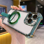 Crystal Shield Ring Holder TPU + Acryl Magnetische Handyhülle, Für iPhone 17 Pro Max, Für iPhone 17 Pro, Für iPhone 17, Für iPhone Air, Für iPhone 16 Pro Max, Für iPhone 16 Pro