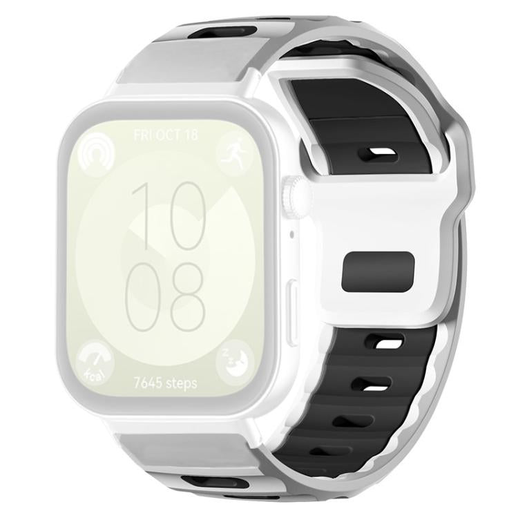 xDfind Flat-head Dual-color Silicone Watch Band, For Huawei Watch Fit4 Pro / Fit4 / Fit3, For Huawei Watch D2