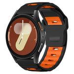 xDfind Flat-head Dual-color Silicone Watch Band, For Galaxy Watch Ultra2 2026 / 2025 / 1 2024, For Galaxy Watch9 / 8 / 8 Classic, For Samsung Galaxy Watch7 / FE / 6 / 5 / 4