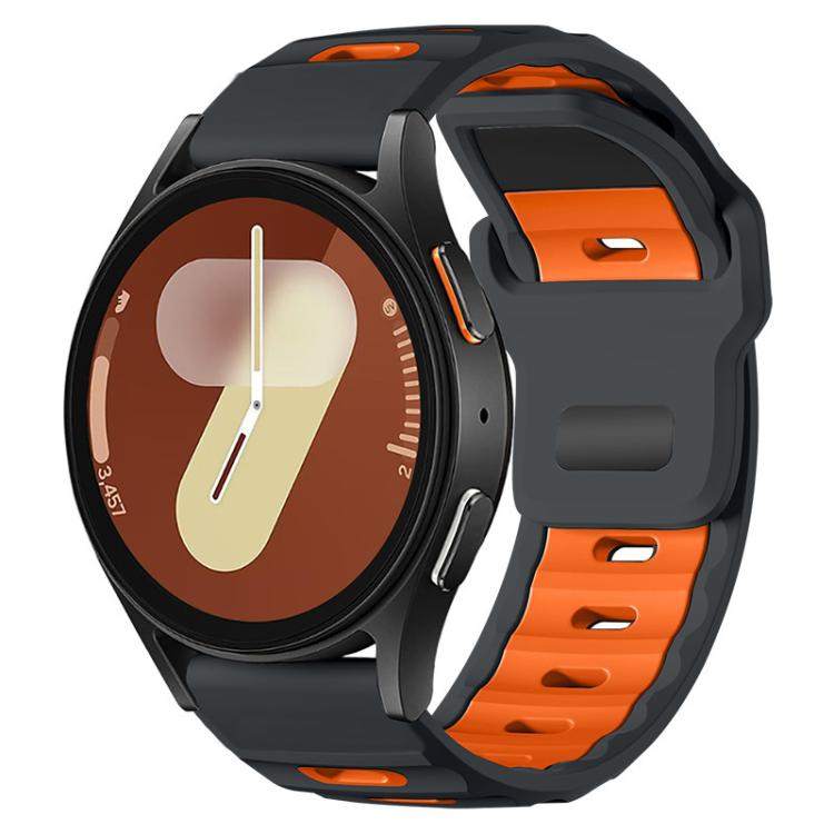 xDfind Flat-head Dual-color Silicone Watch Band, For Galaxy Watch Ultra2 2026 / 2025 / 1 2024, For Galaxy Watch9 / 8 / 8 Classic, For Samsung Galaxy Watch7 / FE / 6 / 5 / 4