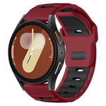 xDfind Flat-head Dual-color Silicone Watch Band, For Galaxy Watch Ultra2 2026 / 2025 / 1 2024, For Galaxy Watch9 / 8 / 8 Classic, For Samsung Galaxy Watch7 / FE / 6 / 5 / 4