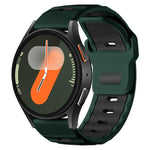 xDfind Flat-head Dual-color Silicone Watch Band, For Galaxy Watch Ultra2 2026 / 2025 / 1 2024, For Galaxy Watch9 / 8 / 8 Classic, For Samsung Galaxy Watch7 / FE / 6 / 5 / 4