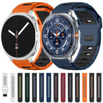 xDfind Flat-head Dual-color Silicone Watch Band, For Galaxy Watch Ultra2 2026 / 2025 / 1 2024, For Galaxy Watch9 / 8 / 8 Classic, For Samsung Galaxy Watch7 / FE / 6 / 5 / 4