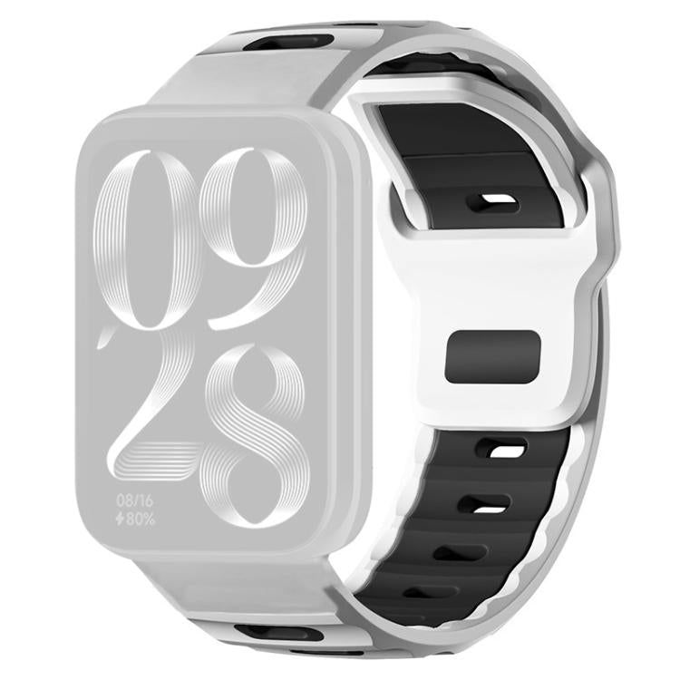 xDfind Flat-head Dual-color Silicone Watch Band, For Xiaomi Band 10 Pro / 9 Pro / Redmi Watch 6, For Redmi Watch 3 Active / Watch 3 Lite, For Redmi Watch 3