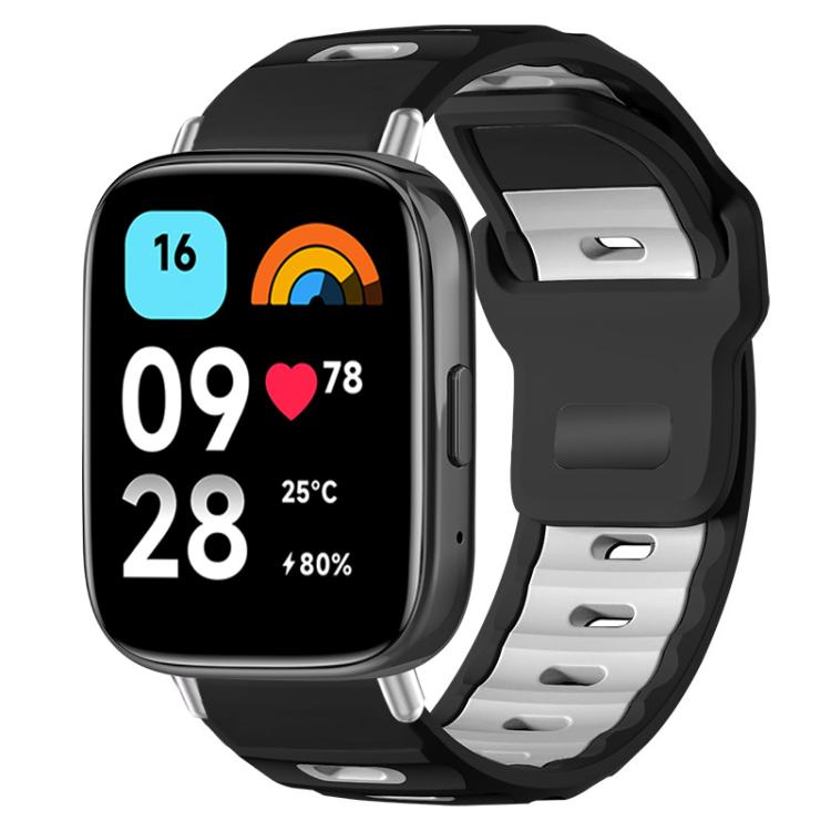 xDfind Flat-head Dual-color Silicone Watch Band, For Xiaomi Band 10 Pro / 9 Pro / Redmi Watch 6, For Redmi Watch 3 Active / Watch 3 Lite, For Redmi Watch 3