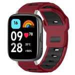 xDfind Flat-head Dual-color Silicone Watch Band, For Xiaomi Band 10 Pro / 9 Pro / Redmi Watch 6, For Redmi Watch 3 Active / Watch 3 Lite, For Redmi Watch 3