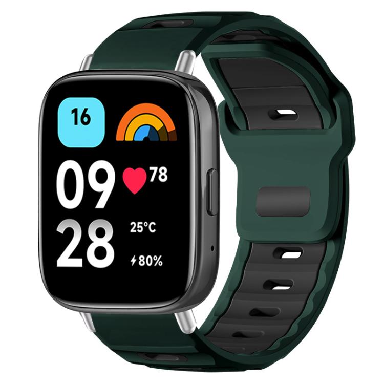 xDfind Flat-head Dual-color Silicone Watch Band, For Xiaomi Band 10 Pro / 9 Pro / Redmi Watch 6, For Redmi Watch 3 Active / Watch 3 Lite, For Redmi Watch 3