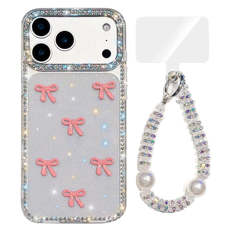 Funkelnde IMD Bunte Schleifen-Handyhülle mit Armband, Für iPhone 17 Pro Max, Für iPhone 17 Pro, Für iPhone 17, Für iPhone Air, Für iPhone 16 Pro Max