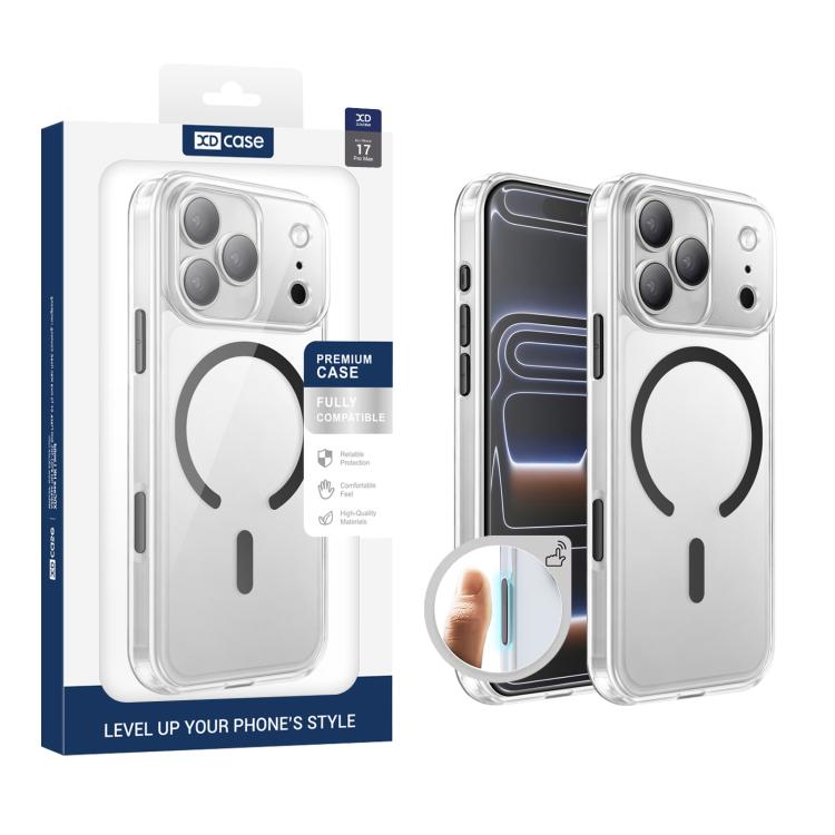 XDcase Mattierte Transparente Magnetische Stoßfeste Handyhülle, Für iPhone 17 Pro Max, Für iPhone 17 Pro, Für iPhone 17