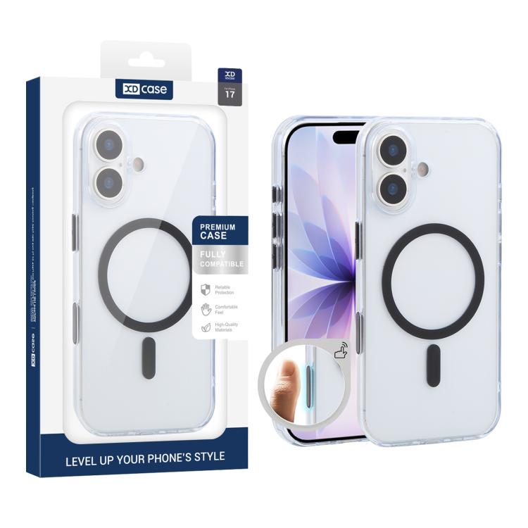 XDcase Mattierte Transparente Magnetische Stoßfeste Handyhülle, Für iPhone 17 Pro Max, Für iPhone 17 Pro, Für iPhone 17