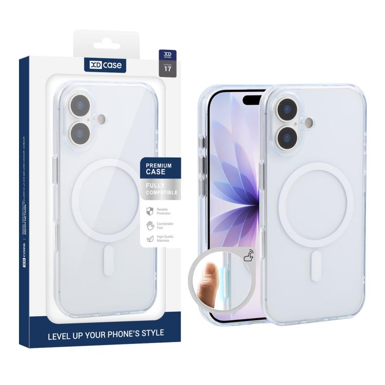XDcase Mattierte Transparente Magnetische Stoßfeste Handyhülle, Für iPhone 17 Pro Max, Für iPhone 17 Pro, Für iPhone 17