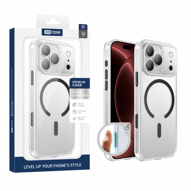 XDcase Mattierte Transparente Magnetische Stoßfeste Handyhülle, Für iPhone 17 Pro Max, Für iPhone 17 Pro, Für iPhone 17