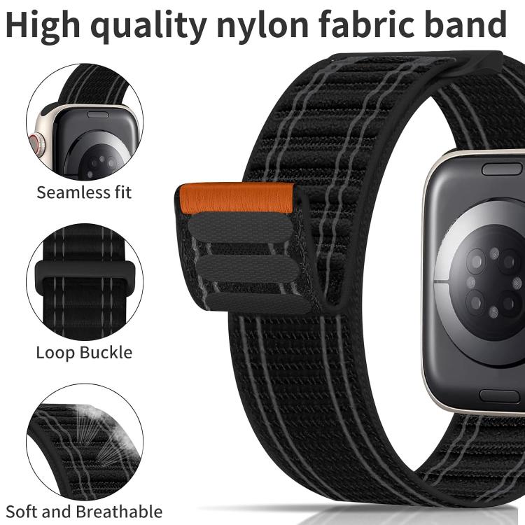 xDfind Nylon-Schlaufe Gewebtes Klettverschluss-Uhrenarmband, Für Apple Watch 42 / 44 / 45 / 46 / 49mm, Für Apple Watch 38 / 40 / 41 / S11 42mm