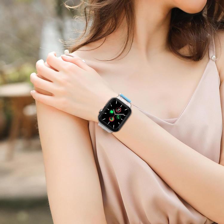 xDfind Nylon-Schlaufe Gewebtes Klettverschluss-Uhrenarmband, Für Apple Watch 42 / 44 / 45 / 46 / 49mm, Für Apple Watch 38 / 40 / 41 / S11 42mm