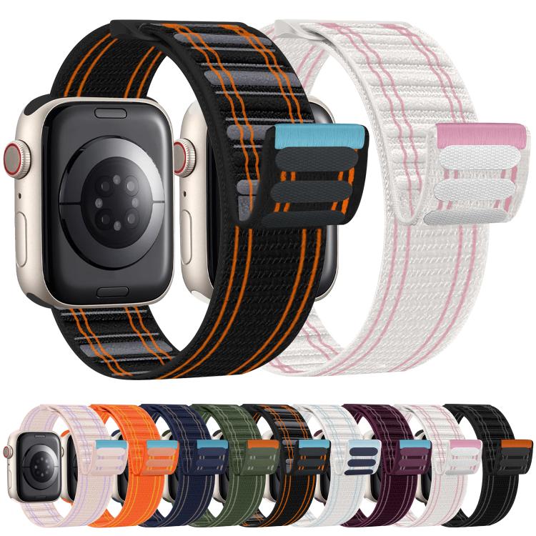 xDfind Nylon-Schlaufe Gewebtes Klettverschluss-Uhrenarmband, Für Apple Watch 42 / 44 / 45 / 46 / 49mm, Für Apple Watch 38 / 40 / 41 / S11 42mm