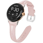 xDfind Slim Genuine Leather Watch Band, For Google Pixel Watch 4 / 3 45mm, For Google Pixel Watch 4 / 3 / 2 / 1 41mm