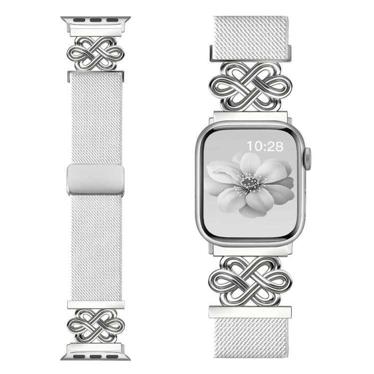 xDfind Chinesischer Knoten Nylon Geflochten Magnetische Schnalle Uhrenarmband, Für Apple Watch 42 / 44 / 45 / 46 / 49mm, Für Apple Watch 38 / 40 / 41 / S11 42mm