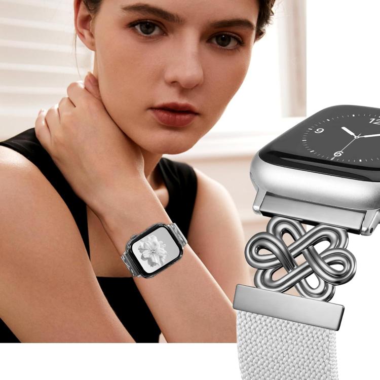 xDfind Chinesischer Knoten Nylon Geflochten Magnetische Schnalle Uhrenarmband, Für Apple Watch 42 / 44 / 45 / 46 / 49mm, Für Apple Watch 38 / 40 / 41 / S11 42mm