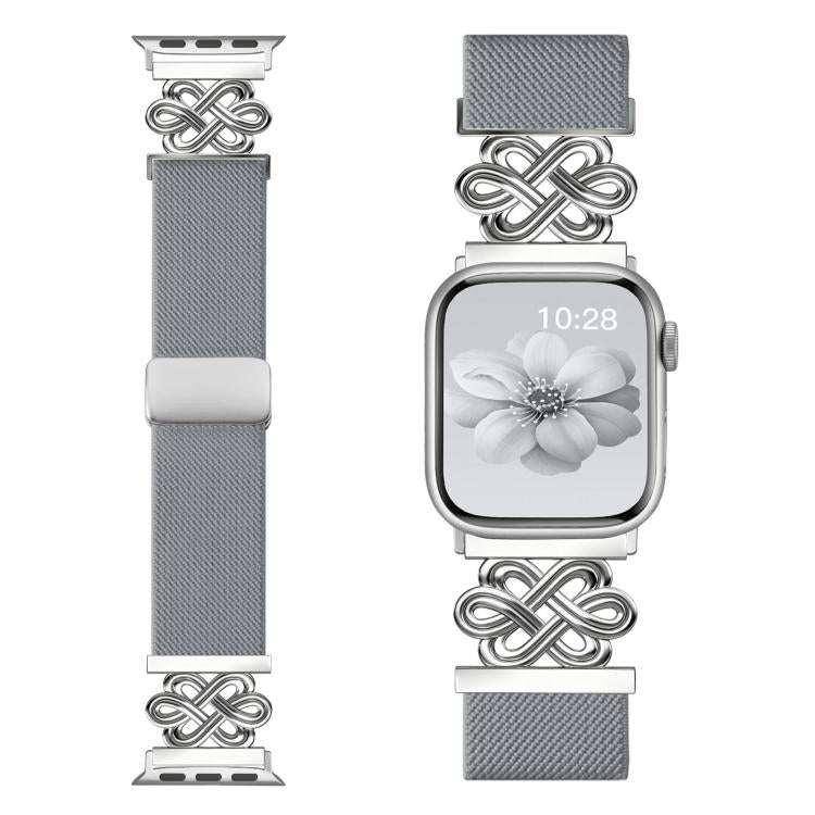 xDfind Chinesischer Knoten Nylon Geflochten Magnetische Schnalle Uhrenarmband, Für Apple Watch 42 / 44 / 45 / 46 / 49mm, Für Apple Watch 38 / 40 / 41 / S11 42mm