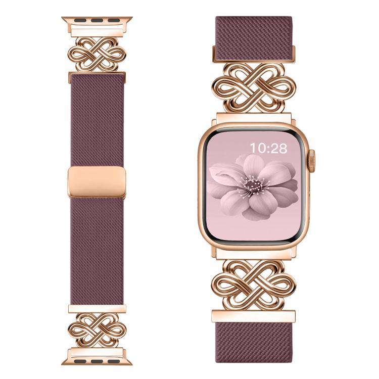 xDfind Chinesischer Knoten Nylon Geflochten Magnetische Schnalle Uhrenarmband, Für Apple Watch 42 / 44 / 45 / 46 / 49mm, Für Apple Watch 38 / 40 / 41 / S11 42mm