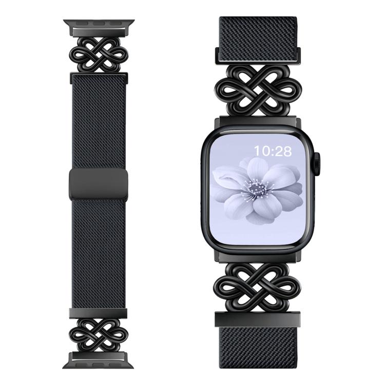 xDfind Chinesischer Knoten Nylon Geflochten Magnetische Schnalle Uhrenarmband, Für Apple Watch 42 / 44 / 45 / 46 / 49mm, Für Apple Watch 38 / 40 / 41 / S11 42mm