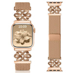 xDfind Chinesischer Knoten Nylon Regenbogen Geflochten Magnetische Schnalle Uhrenarmband, Für Apple Watch 42 / 44 / 45 / 46 / 49mm, Für Apple Watch 38 / 40 / 41 / S11 42mm