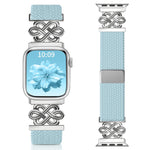 xDfind Chinesischer Knoten Nylon Regenbogen Geflochten Magnetische Schnalle Uhrenarmband, Für Apple Watch 42 / 44 / 45 / 46 / 49mm, Für Apple Watch 38 / 40 / 41 / S11 42mm