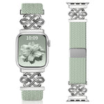 xDfind Chinesischer Knoten Nylon Regenbogen Geflochten Magnetische Schnalle Uhrenarmband, Für Apple Watch 42 / 44 / 45 / 46 / 49mm, Für Apple Watch 38 / 40 / 41 / S11 42mm