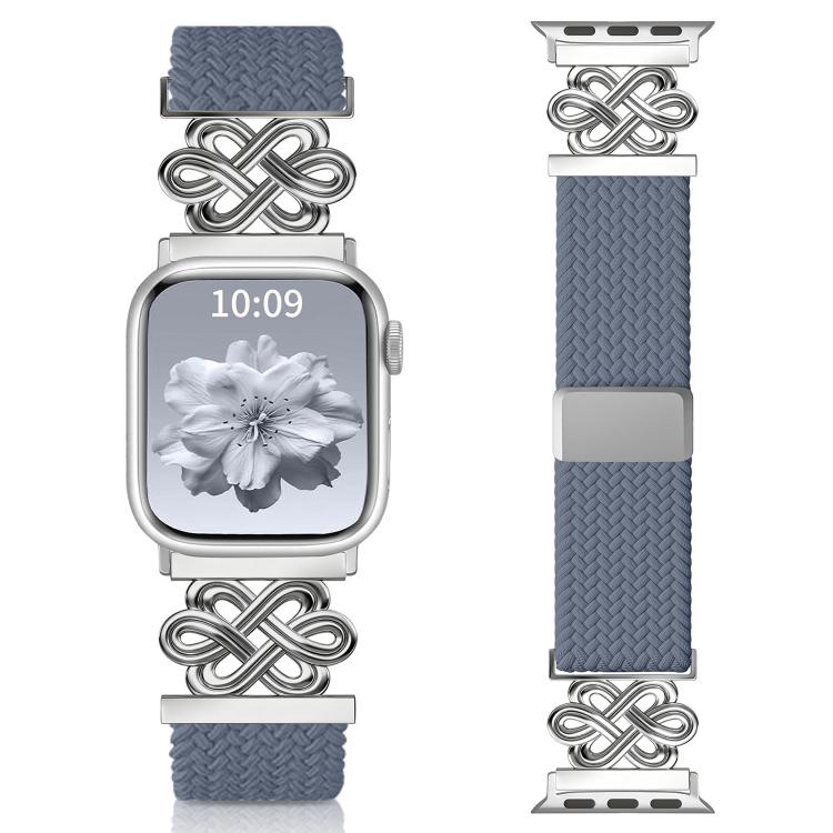 xDfind Chinesischer Knoten Nylon Regenbogen Geflochten Magnetische Schnalle Uhrenarmband, Für Apple Watch 42 / 44 / 45 / 46 / 49mm, Für Apple Watch 38 / 40 / 41 / S11 42mm