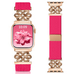 xDfind Chinesischer Knoten Nylon Regenbogen Geflochten Magnetische Schnalle Uhrenarmband, Für Apple Watch 42 / 44 / 45 / 46 / 49mm, Für Apple Watch 38 / 40 / 41 / S11 42mm