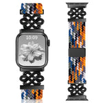 xDfind Chinesischer Knoten Nylon Regenbogen Geflochten Magnetische Schnalle Uhrenarmband, Für Apple Watch 42 / 44 / 45 / 46 / 49mm, Für Apple Watch 38 / 40 / 41 / S11 42mm