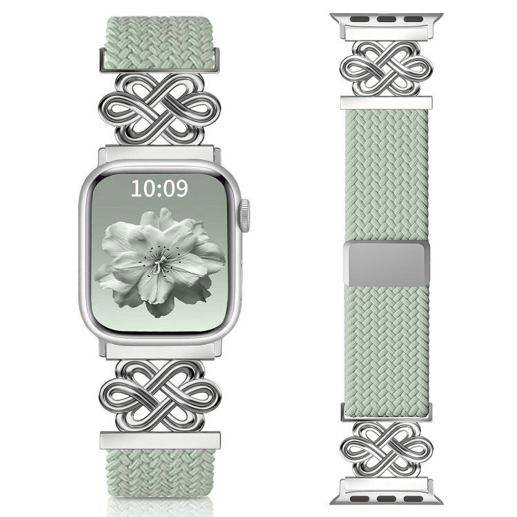 xDfind Chinesischer Knoten Nylon Regenbogen Geflochten Magnetische Schnalle Uhrenarmband, Für Apple Watch 42 / 44 / 45 / 46 / 49mm, Für Apple Watch 38 / 40 / 41 / S11 42mm