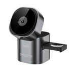TOTU CW-10-W Kabellose Ladestation 3 in 1 Drehbare magnetische Ladestation für Telefon, Ohrhörer, Uhr, CW-10-W